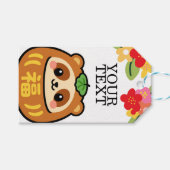 Étiquettes-cadeau Tanuki Mignon (Devant (Horizontal))