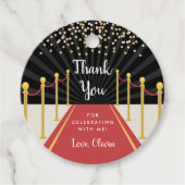 Étiquettes Cadeau Tapis rouge Hollywood Merci personnalisé (Devant)