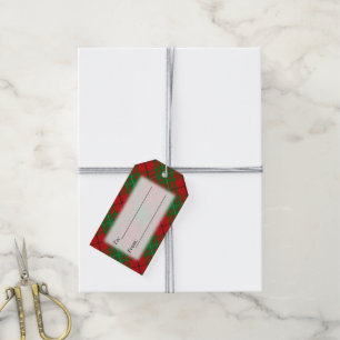 Étiquettes-cadeau Tartan Delights Clan MacAulay Rouge et vert Plaid