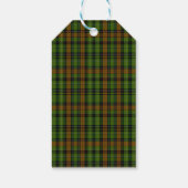 Étiquettes-cadeau Tartan écossais noir moderne carreau classique ble (Dos)