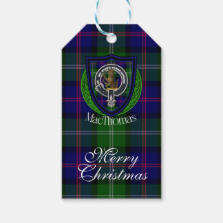 Étiquettes-cadeau Tartan et blason du clan écossais MacThomas