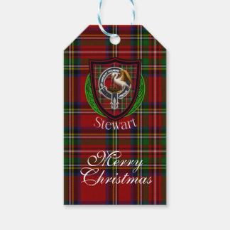 Étiquettes-cadeau Tartan et blason du clan écossais Stewart