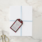 Étiquettes-cadeau Tartan Rouge Classique Nourriture Maison (Avec de laficelle)