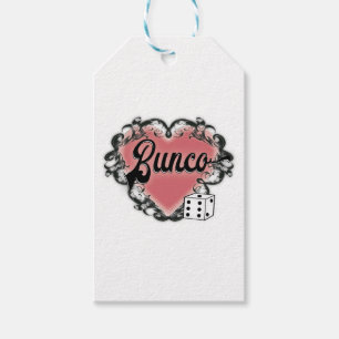 Étiquettes-cadeau tatouage de coeur de bunco