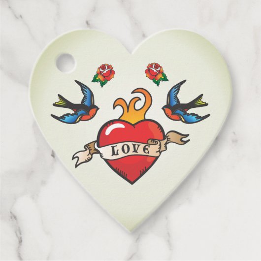 Étiquettes Cadeau Tattoo Wedding Favors Merci (Devant)