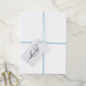 Étiquettes-cadeau Tchic Bleu Marine Script Cheers (With Twine)
