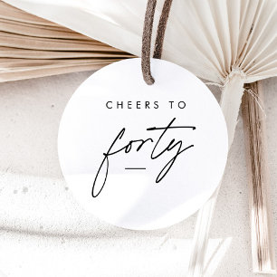 Étiquettes Cadeau Tchin pour quarante 40e anniversaire pour elle
