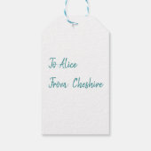 Étiquettes-cadeau Tea Party Noël (Dos)