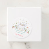 Étiquettes Cadeau Tea Party or rose Floral Anniversaire (En situation)