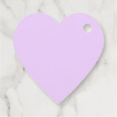 Étiquettes Cadeau Tea Party Pastel Purple Heart (Dos)