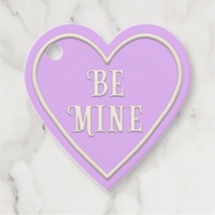 Étiquettes Cadeau Tea Party Pastel Purple Heart Valentine