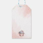 Étiquettes-cadeau Tea party rose bleu anniversaire merci (Dos)