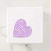 Étiquettes Cadeau Tea Party "Take One" Pastel Purple Heart (En situation)