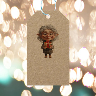 Étiquettes-cadeau Teacher Christmas Elf Kraft Tags cadeaux