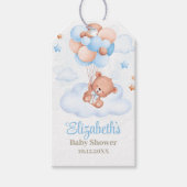Étiquettes-cadeau Teddy Bear dans le Baby shower Sky (Devant)