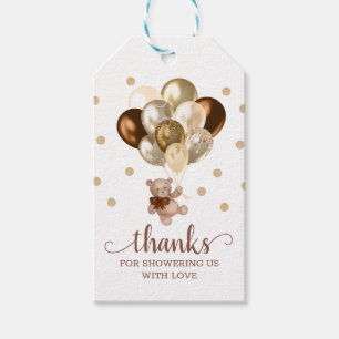 Étiquettes-cadeau Teddy Bear Merci Baby shower Faveurs Balises cadea