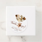 Étiquettes Cadeau Teddy Bear Merci Baby shower Faveurs Balises cadea (En situation)
