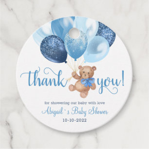 Étiquettes Cadeau Teddy Bear Merci Baby shower Faveurs Balises cadea