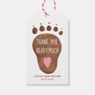 Étiquettes-cadeau Teddy Bear Merci Beary Beaucoup Baby shower Cadeau