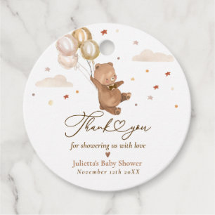 Étiquettes Cadeau Teddy Bear Nous Pouvons Attendre Baby shower