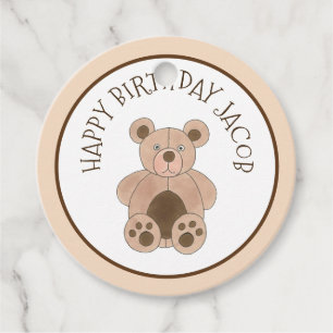 Étiquettes Cadeau Teddy Bear Plush Stuffé Animal Anniversaire fête