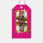 Étiquettes-cadeau Teddy Bear Roi des Coeurs (Devant)