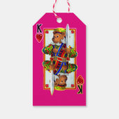Étiquettes-cadeau Teddy Bear Roi des Coeurs (Dos)