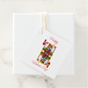 Étiquettes Cadeau Teddy Bear Roi des Coeurs