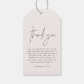 Étiquettes-cadeau Teepee feuillage moderne jardin bohème élégant (Dos)