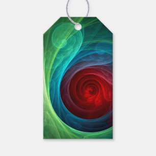 Étiquettes-cadeau Tempête rouge Floral Art moderne Abstrait Motif co