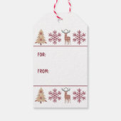 Étiquettes-cadeau Temps le plus merveilleux Woodland Frontière Floco (Dos)