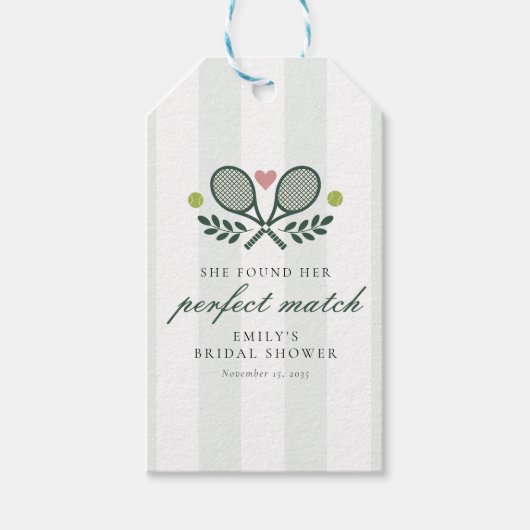 Étiquettes-cadeau Tennis de mariage sur mesure (Devant)