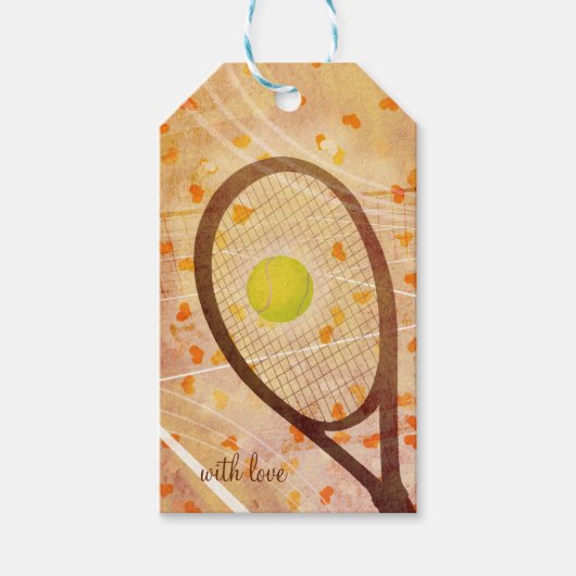 Étiquettes-cadeau Tennis Love (Devant)