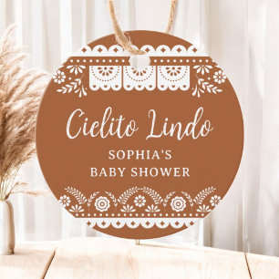 Étiquettes Cadeau Terracotta Cielito Lindo Talavera Mexicaine Baby S