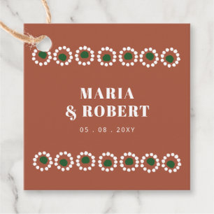 Étiquettes Cadeau Terracotta mexicaine Boho Barro Mariage