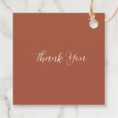 Étiquettes Cadeau Terracotta mexicaine Boho Barro Mariage (Dos)