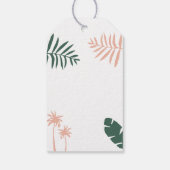 Étiquettes-cadeau terrasse palmiers noël tropical moderne photo (Dos)