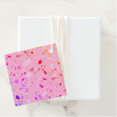 Étiquettes Cadeau Terrazzo Motif main dessinée Minimal rose (En situation)