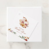 Étiquettes Cadeau Terre Cuite de Fleurs de Pampas et Citrouille Roui (En situation)