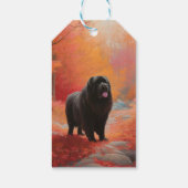 Étiquettes-cadeau Terre-Neuve en automne Leaves Fall Inspire (Dos)