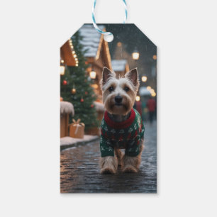 Étiquettes-cadeau Térrier Écossais Noël Neige Fêtes