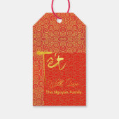 Étiquettes-cadeau Tet vient Printemps Vietnamien Dragon Nouvel An ci (Dos)