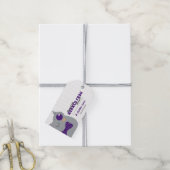 Étiquettes-cadeau Têtard grenouille cornu violet (Avec de la ficelle)