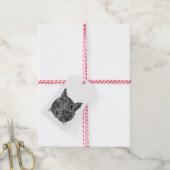Étiquettes-cadeau Tête de chat décorative (Avec de la ficelle)