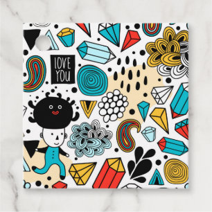 Étiquettes Cadeau Tête folle