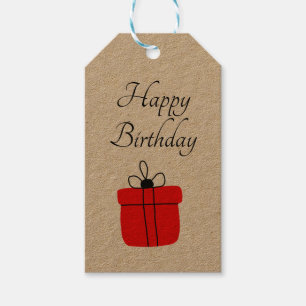 Étiquettes-cadeau texte d'anniversaire simple et heureux PARTY CADEA