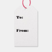 Étiquettes-cadeau Texte de fille d'anniversaire rouge (Dos)