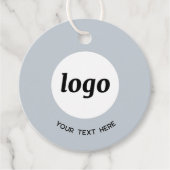 Étiquettes Cadeau Texte du logo simple et codes QR Balises de prix d (Devant)