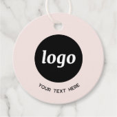 Étiquettes Cadeau Texte du logo simple et codes QR Balises de prix d (Devant)