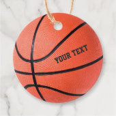 Étiquettes Cadeau Texte personnalisé du basket-ball (Devant)